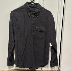 Abercrombie gray half button down shirt